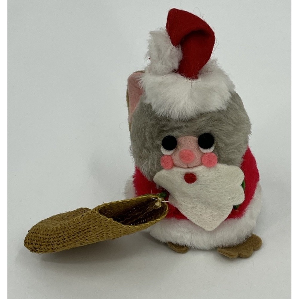 Vintage Genie La Laurinda Original X Mous Christmas Mouse Felt Plush